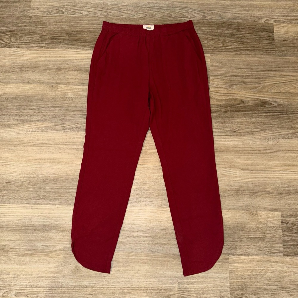 Marine Layer‎ Allison Pants Womens S Cabernet Red Casual Soft Lounge
